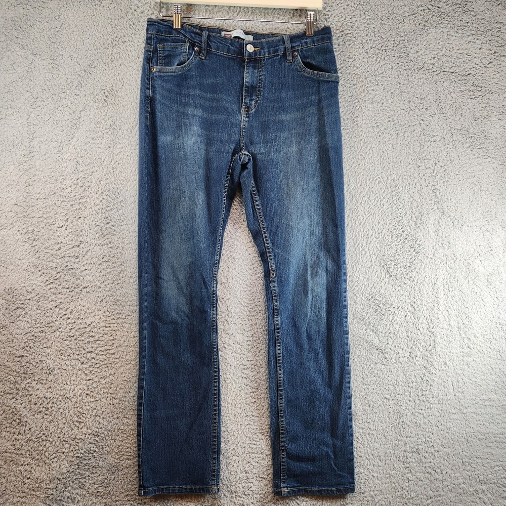 Levi's 511‎ Jeans Womens 20 Reg (Fits 31x30) Blue Stretch Mid Rise Straight Leg